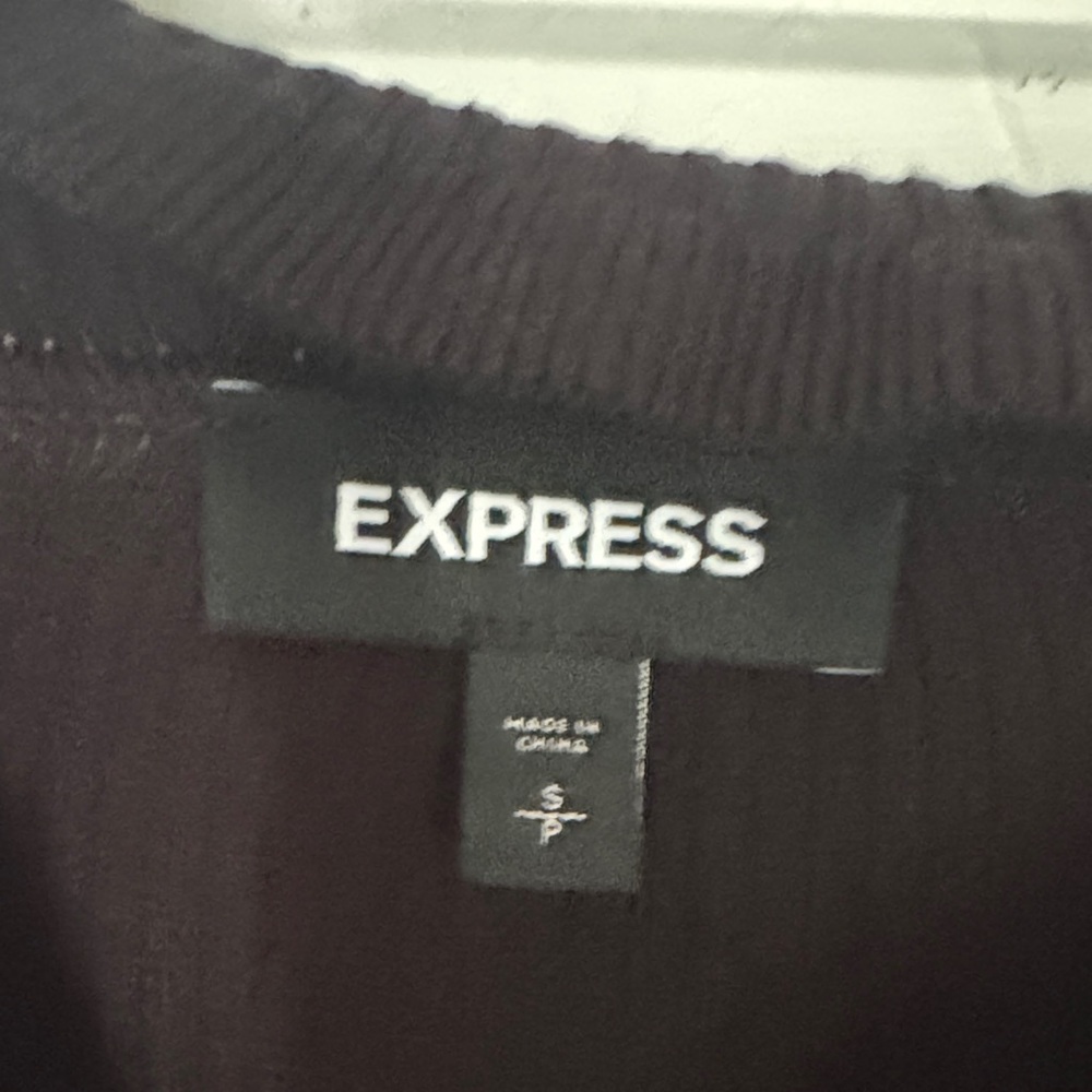 Express Cream Ruffle Trim Sweater - Picture 3 of 9